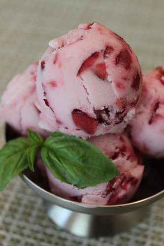 Post image for Cherry Basil Frozen Yogurt