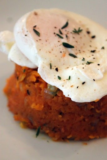 Post image for Eat. Live. Be with Poached Egg with Sweet Potato Hash
