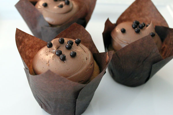 Chocolate-Filled Sweet Potato Cupcakes