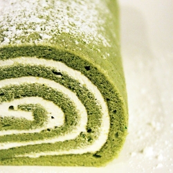 Thumbnail image for Green Tea Swiss Roll with Sweetened Whipped Cream